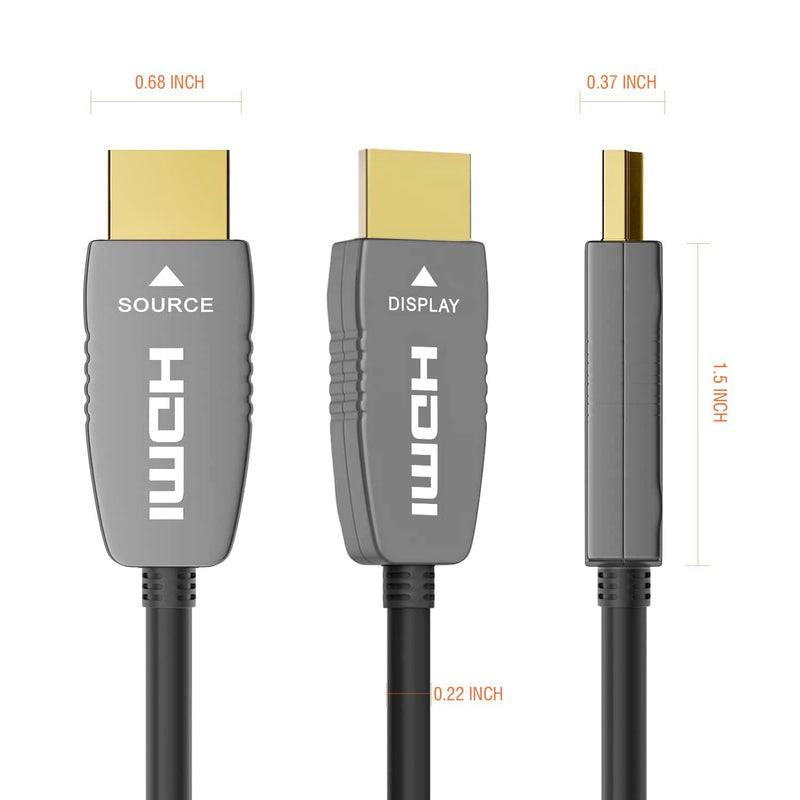RUIPRO 8K HDMI Fiber Optic Cable CL2 Rated 10 Feet 48Gbps 8K60Hz 4K120Hz Dynamic HDR eARC HDCP2.2/2.3 for RTX4080/4090/3080/3090, Xbox S/X, PS5/4, AVR, Projector, LG/Samsung/Sony TV C-8K Fiber Gen3/C CL2 Rated 10FT