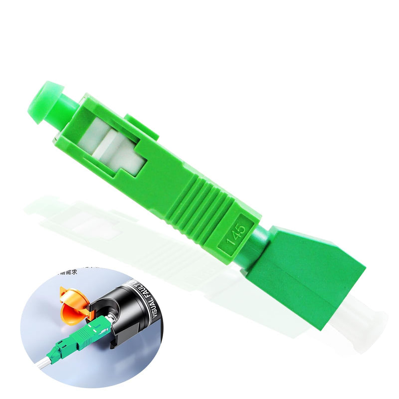 Fibre Optic Adapter LC/APC to SC/APC, Fibre Optic Coupling Singlemode Simplex 9/125µm, Hybrid Fibre Extension Cable Converter for Reliable Interface Conversion, OTDR, VFL etc.