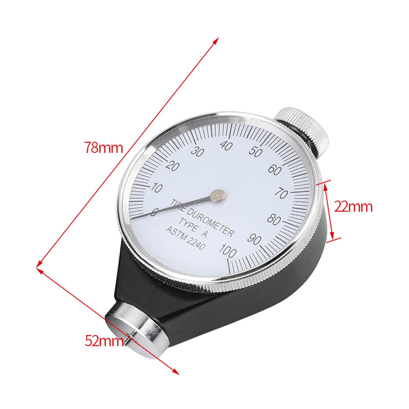 [Australia - AusPower] - Hardness Tester, Shore Type A Durometer, Rubber Shore Type Durometer Hardness Meter Tester 0-100 HA(A Type) 