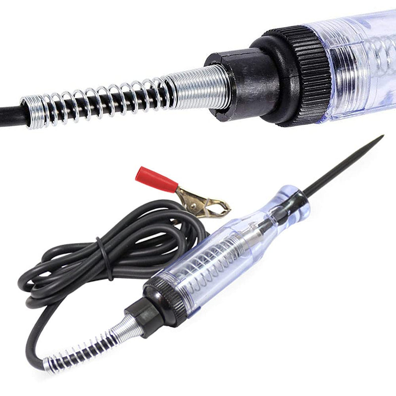 [Australia - AusPower] - 6-24v Car Truck Voltage Circuit Tester Electrical Wire Circuit Tester Automotive Circuit Tester for Low Voltage Systems Fuse Switch Wires, Black Transparent 