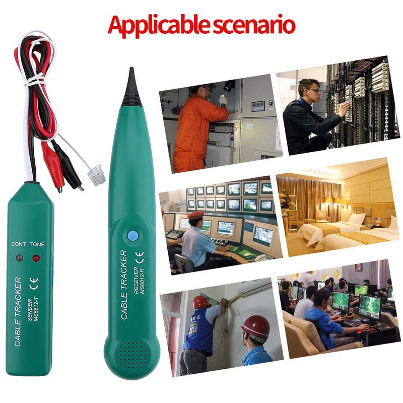 [Australia - AusPower] - MS6812 Telephone Phone Wire Network Cable Tester Line Cable for Installing Debugging Maintaining Telephone Line (Battery Not Included) 
