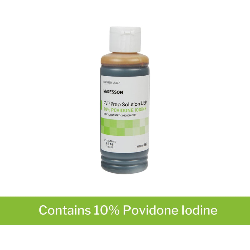 McKesson PVP Prep Solution USP, 10% Povidone-Iodine, 4 oz, 1 Count 4 Fl Oz (Pack of 1)