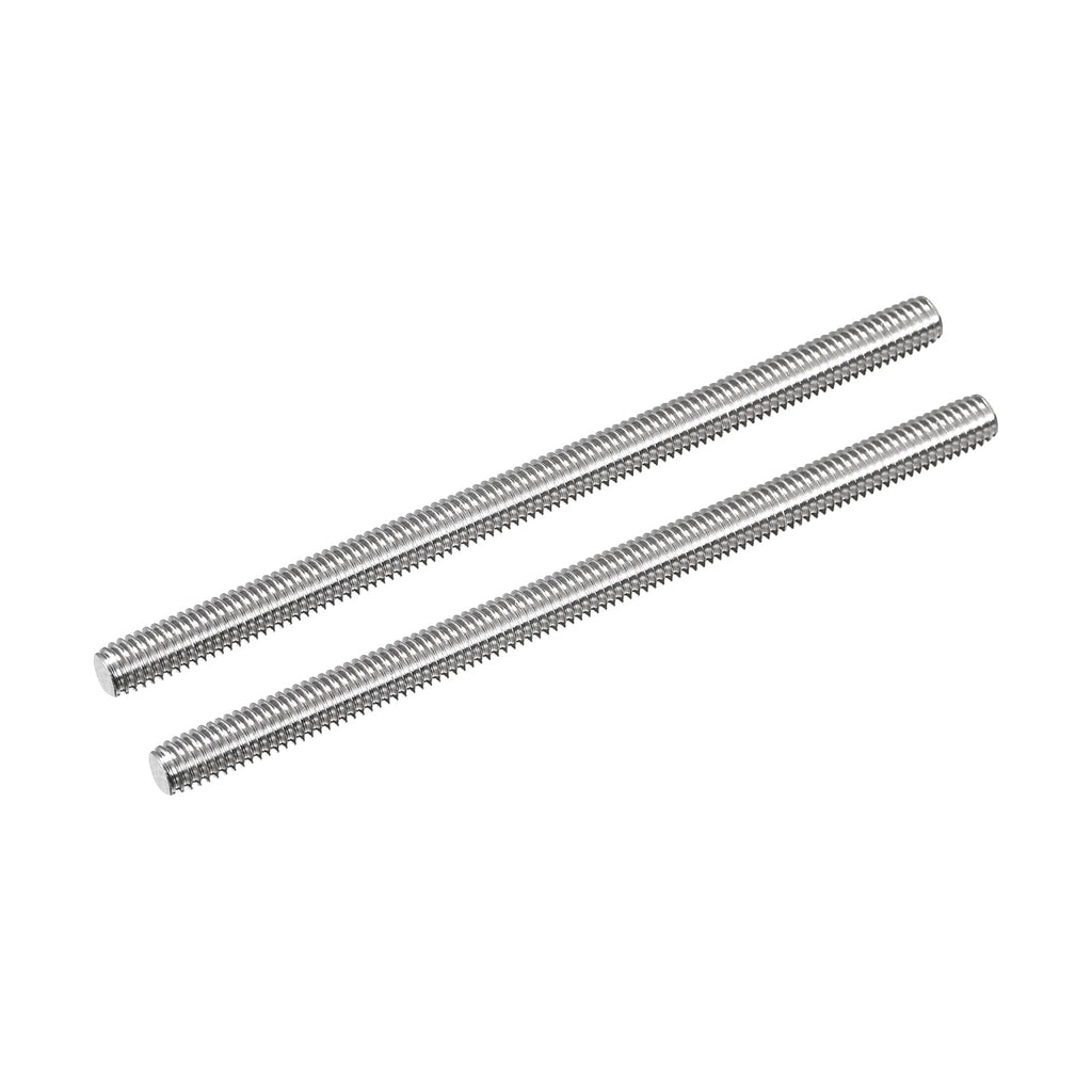 MECCANIXITY Fully Threaded Rod M6 x 100mm 1mm Thread Pitch 304 Stainless Steel Right Hand Threaded Rods Bar Studs 2 Pack