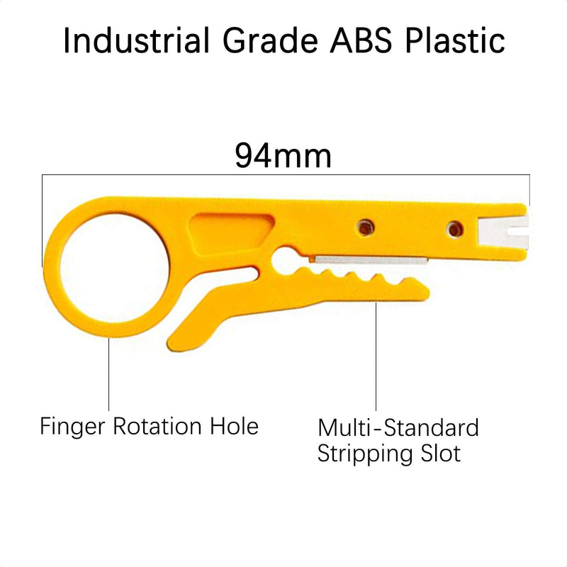[Australia - AusPower] - Mini Wire Stripper 3 Pack Network Wire Stripper Punch Down Cutter for Network Wire Cable, RJ45/Cat5/CAT-6 Data Cable, Telephone Cable and Computer UTP Cable 