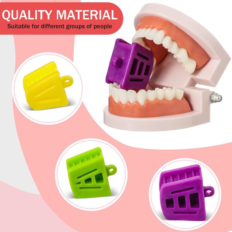[Australia - AusPower] - Mouth Props Dental Silicone Bite Blocks, Dental Blocks Multi Size Dental Mouth Opener for Child Kids Adults Teeth Clenching, Large, Medium and Small (12 Pcs) 12 