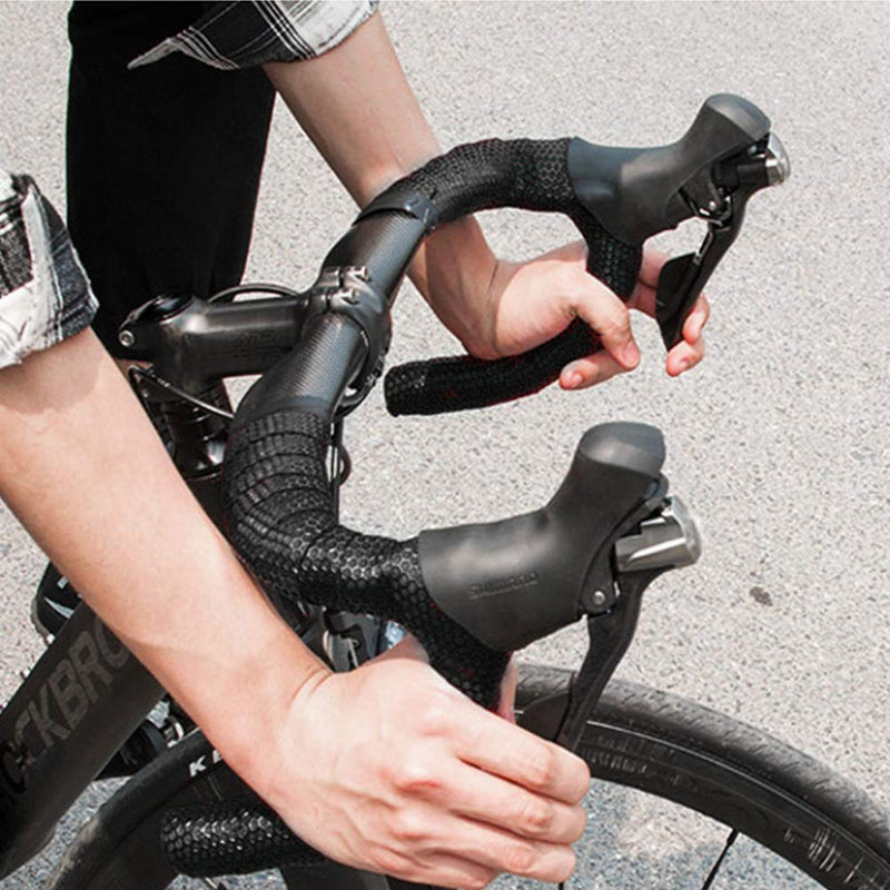 Road Bike Handlebar Tapes EVA Bicycle Bar Tape for Cycling Handle Wraps for Touring Cycling -Black，2 Rolls