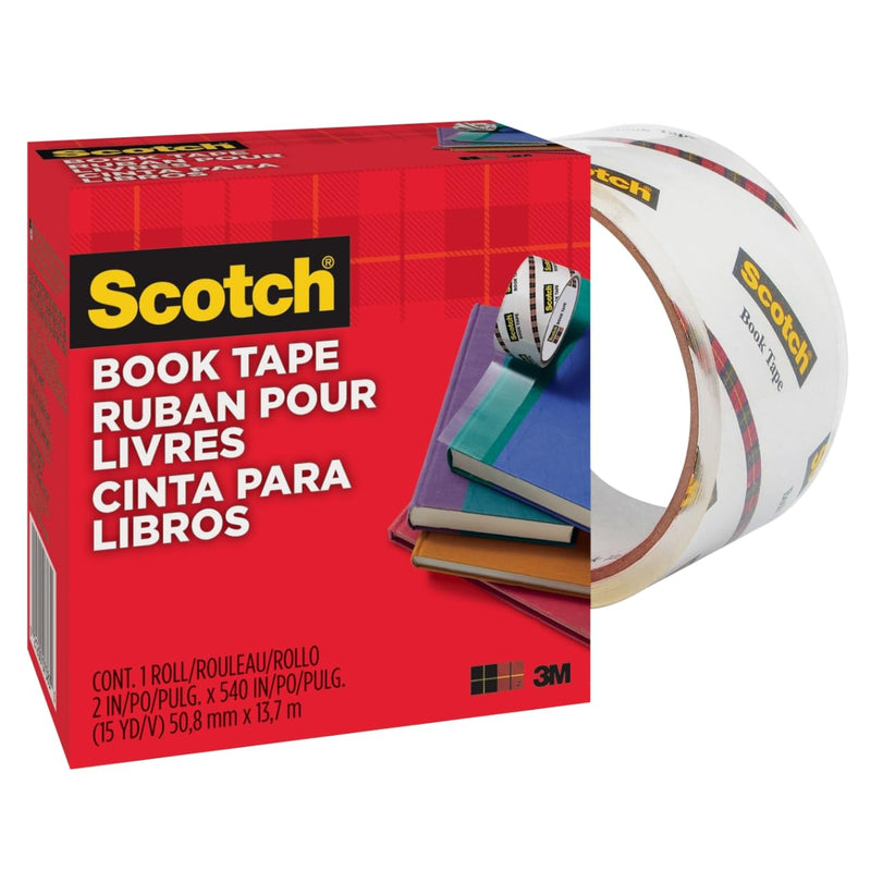 Scotch Book Tape, 2 in x 540 in, Excellent for Repairing, Reinforcing Protecting, and Covering (845) 1