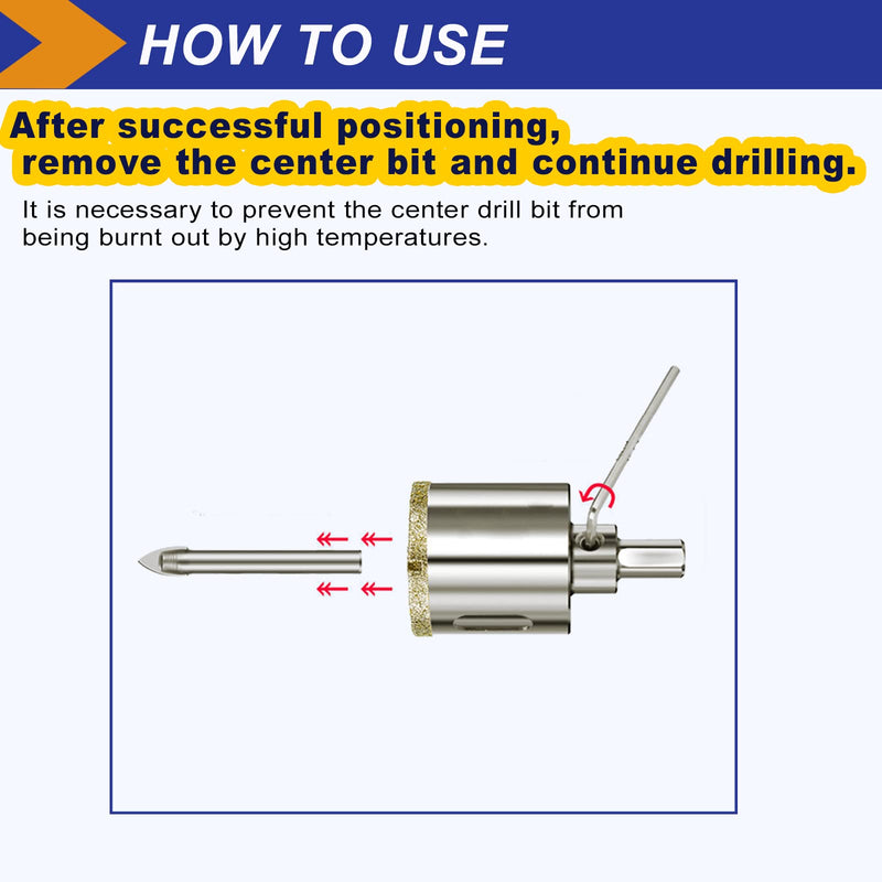 [Australia - AusPower] - 1 1/4 Inch (32mm) Diamond Hole Saw with Pilot Bit, Diamond Tip 1.25" Tile Hole Saw Bits with Guiding Drill Bit Easy Drilling for Ceramic Tile, Glass, Porcelain, Marble, Granite 32mm | 1-1/4" 