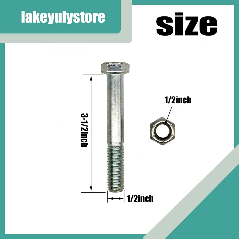 [Australia - AusPower] - 1/2" x 3-1/2" 500101 Shear Bolts and Nylock Nuts (Set of 5) 