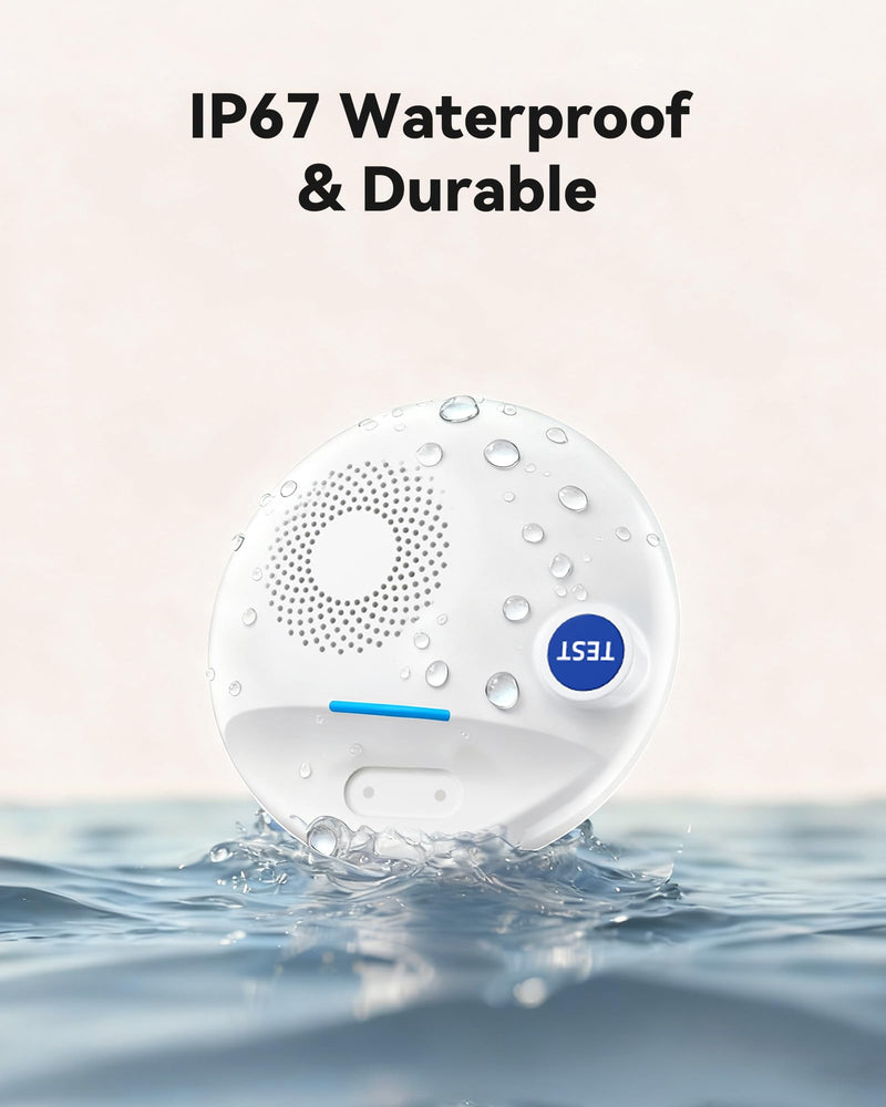 [Australia - AusPower] - PILSAMAS WIFI Water Leak Detector 4-Pack (Siren) + Samrt Hub with Number Display to Pinpoint Leaks, Multi-Point Alarm, APP Aler, IP67 Wireless Water Sensor & Drip Alarm for Home, Basement, Bathroom 