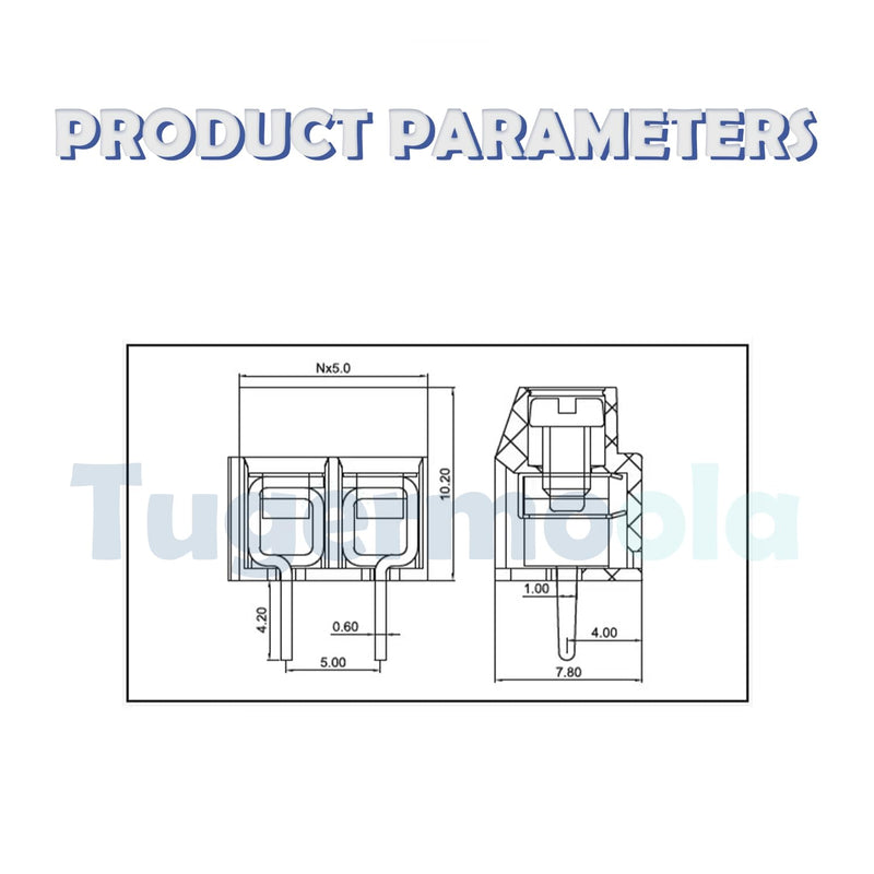 [Australia - AusPower] - 72PCS 5mm/0.2inch Pitch PCB Mount Screw Terminal Block Connector 2Pin 3Pin 4Pin Circuit Board Connectors PCB Wiring Terminals Blue 
