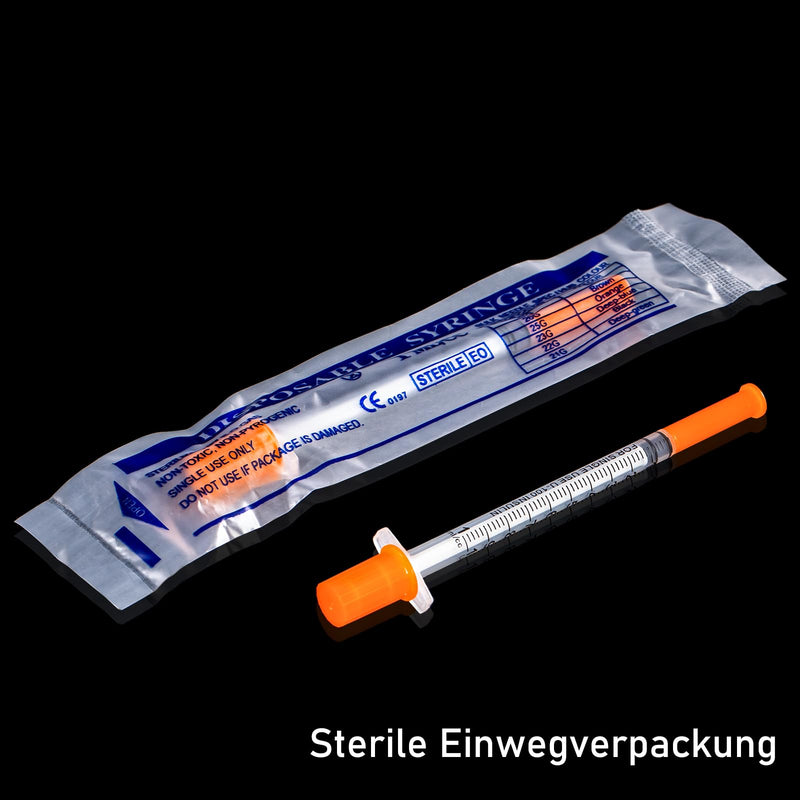 20pcs 1ml/cc 29G-8mm Plastic Multi-Purpose Measuring Tools, Individually Packed Pack of 20