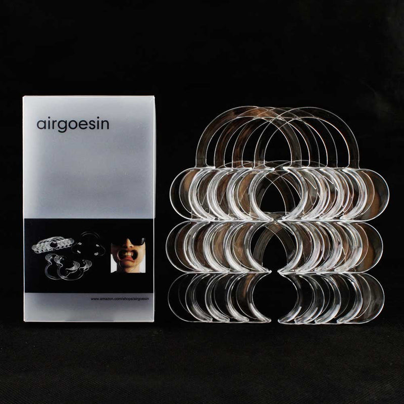 [Australia - AusPower] - Airgoesin Adult Size 12pcs Mouth Retractors Dental Lip Cheek Retractor Mouth Lip Opener Mouth Piece for Dental Clinic or for Funny Speaking Game Lipless Touching Speaking Game 