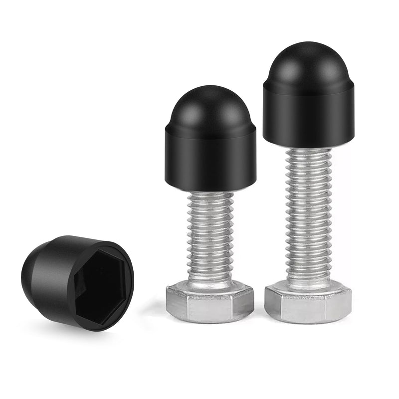 [Australia - AusPower] - 30 PCS M8×13mm Hex Head Bolt Covers Caps Bolts and Nuts Dome Plastic Protective Cap Black Hexagonal 