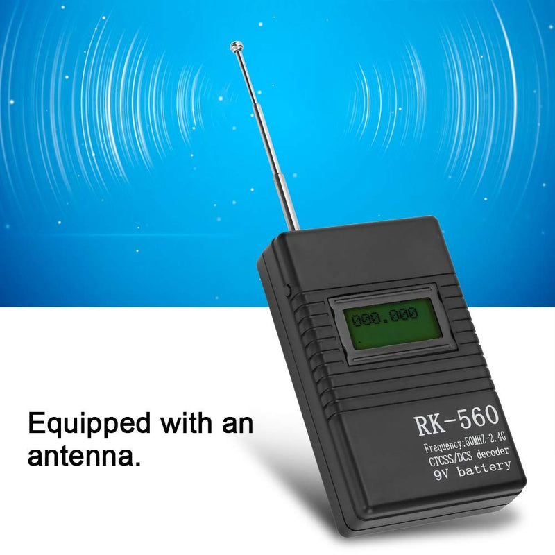 [Australia - AusPower] - Portable Frequency Counter, Accurate RK560 50MHz-2.4GHz Frequency Counter Meter Portable Handheld Radio Frequency Testing, for Two Way Radio Walkie Talkie Decoder 