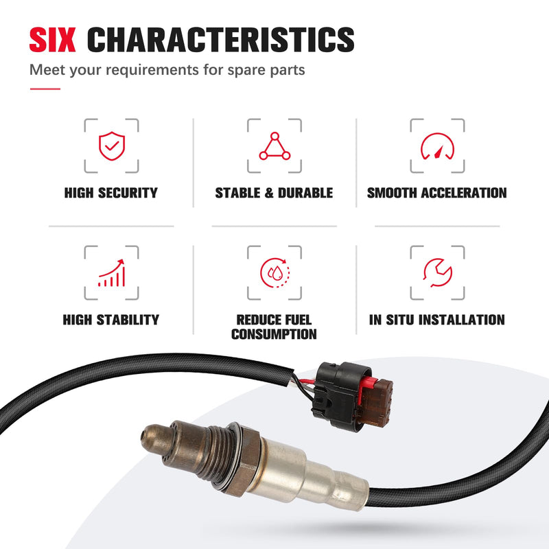 O2 Sensor Downstream for Ford Escape 2017-2019 1.5L & for Ford EcoSport 2018-2021 1.0L, Oxygen Sensor Bank 1 Sensor 2, Heated 4 Wire 250241225