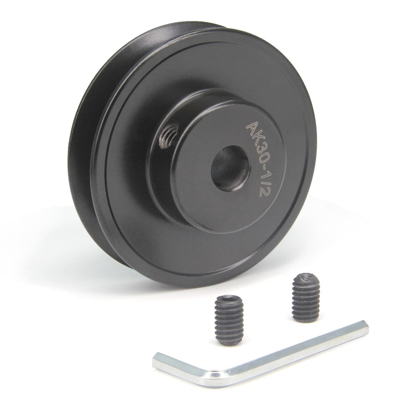 [Australia - AusPower] - Zeberoxyz AK30 Single Groove Web Sheaves,3.0" OD 1/2" Bore V-Belt Sheave Cast Iron for V-Belt (1/2"Bore-3.0"OD, 1 Groove) 1/2"Bore-3.0"OD 