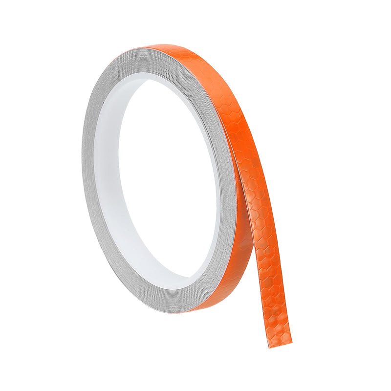 MECCANIXITY Reflective Tape, 0.4 Inch x 26 ft Self-Adhesive Trailer Reflector Tape Waterproof Warning Safety Sticker High Visibility Night Reflectors, Orange