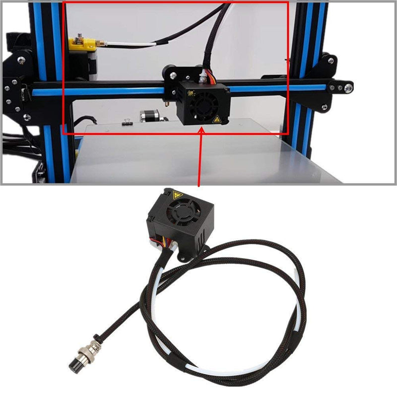 [Australia - AusPower] - CR-10S 3D Printers Original Replacement Parts/Accessories Full Assemble MK8 Extruder Hot End Kits (with Nozzle 0.4mm /0.2mm /0.3mm /0.5mm) fit for Creality 3D Printing Printer CR-10 CR-10S S4 S5 