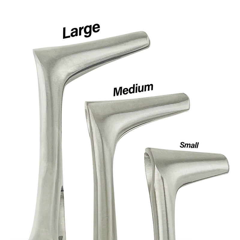 [Australia - AusPower] - Vienna Nasal Speculum ENT Instruments, Premium Quality Stainless Steel for Adult, Child, Infant - Small, Medium, Large - 3 Pcs All Sizes - 3 Pcs 