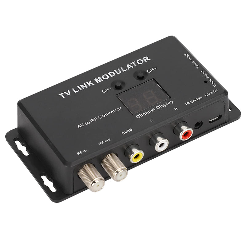 [Australia - AusPower] - UHF Modulator, TM70 TV Link Modulator AV to RF Converter IR Extender with Channel Display RF Modulator for TV with USB Charge Cable 