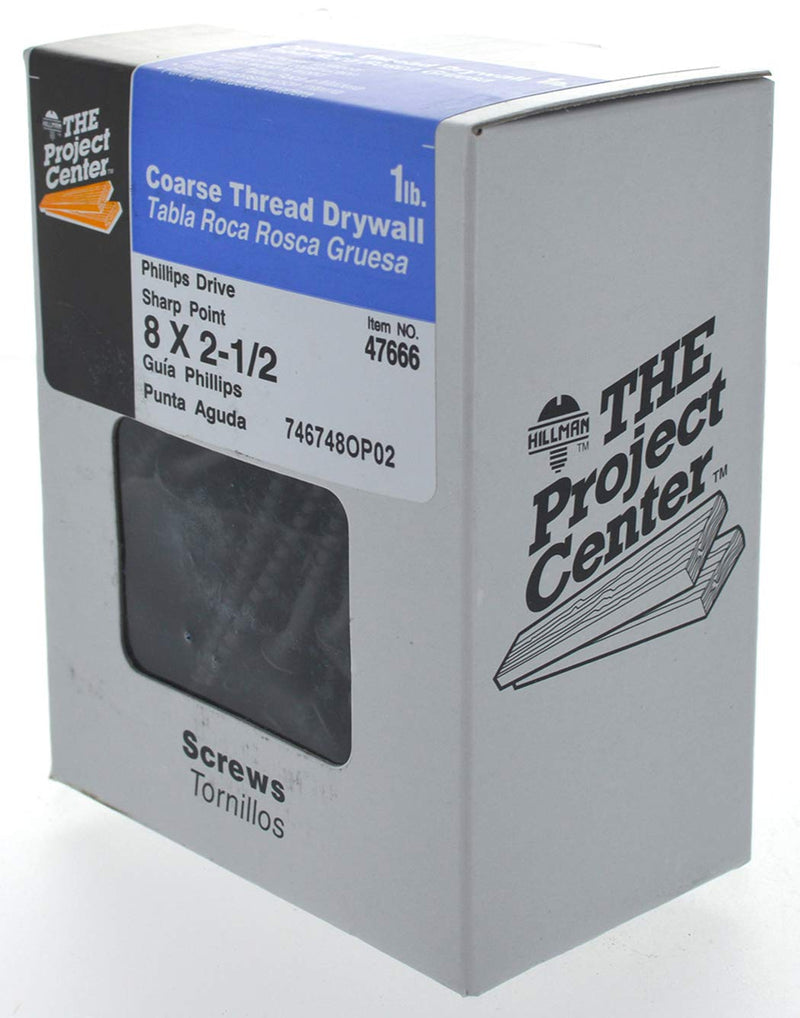 [Australia - AusPower] - The Hillman Group Coarse Thread Drywall Screw #8 x 2-1/2', Black Phosphate 