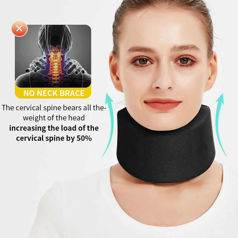 [Australia - AusPower] - Soft Neck Brace Universal Cervical Collar, Neck Brace for Sleeping Foam Wraps Keep Vertebrae Stable for Relief of Cervical Spine Pressure A-L (Neck Circumference 14"-16.9", High 3.3") A-L( 14"-16.9" , High 3.3" ) 