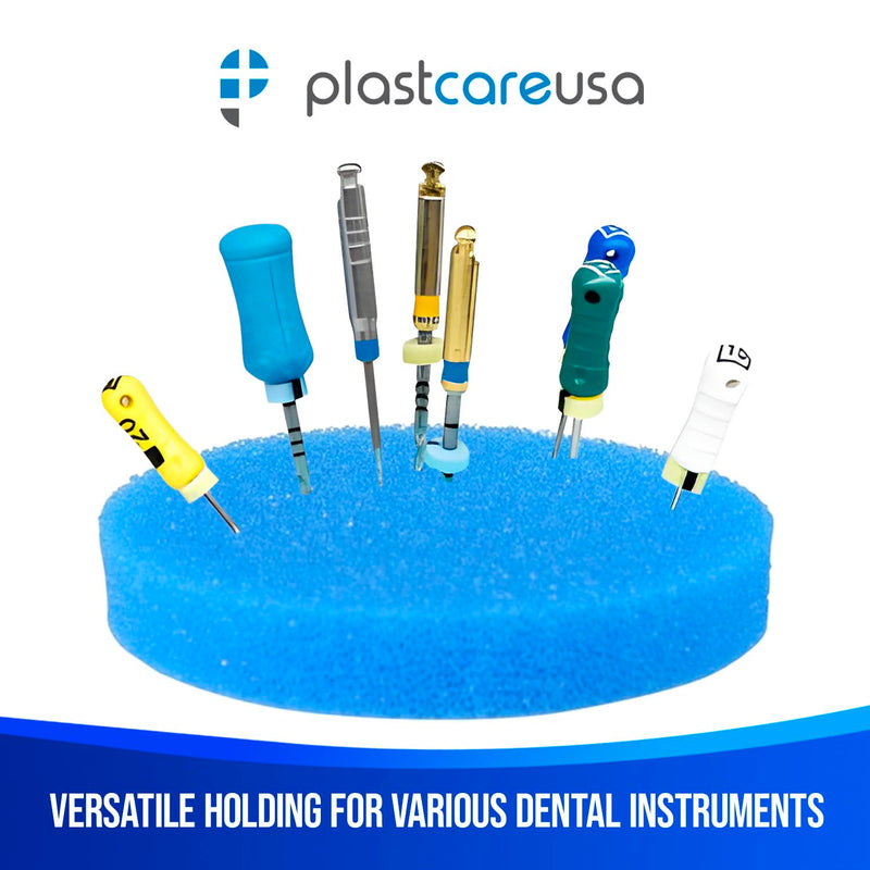 [Australia - AusPower] - PlastCare USA Premium Blue Round 2.5" Endodontic Foam – Pack of 50 Sponges for Optimal Dental Procedures & Root Canal Treatments 