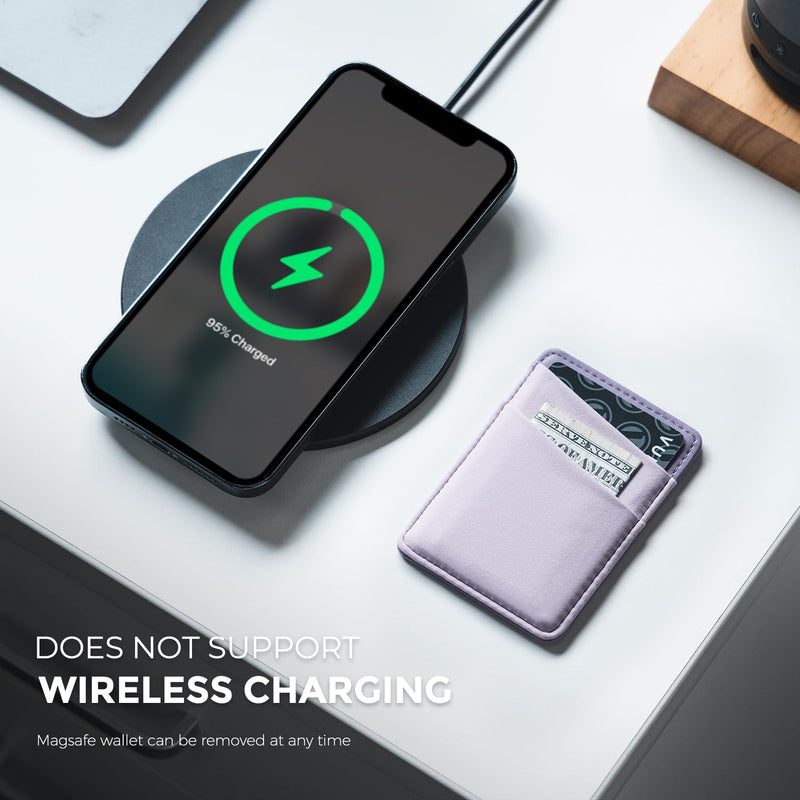 [Australia - AusPower] - VULKIT Magnetic Phone Wallet for MagSafe- RFID Blocking - Card Holder Wallet for iPhone 15/14/13/12 Series & Phone Case with MagSafe Violet 