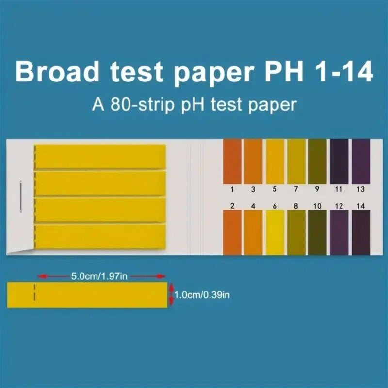 [Australia - AusPower] - 10 Pack PH Test Strips Set 800Pcs, pH 1-14 Litmus Paper pH Indicator Strips, Acid Alkali Test Paper for Teaching, Student, Chemistry Experiment, Saliva Urine Water Soil & Diet pH Monitoring 10Pack pH Test Strips 
