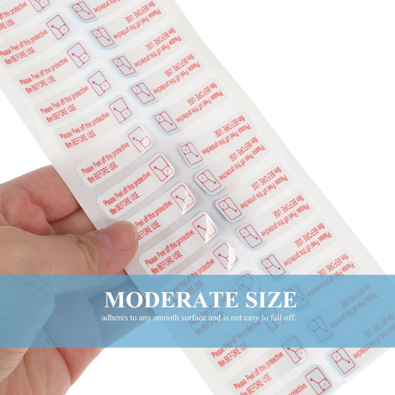 Self-Adhesive Reminder Sticker for Protective Film Removal Peel Off Film Packaging Label Water and Oil Resistant Synthetic Material 1.18X0.39 Inch 3000 Pack