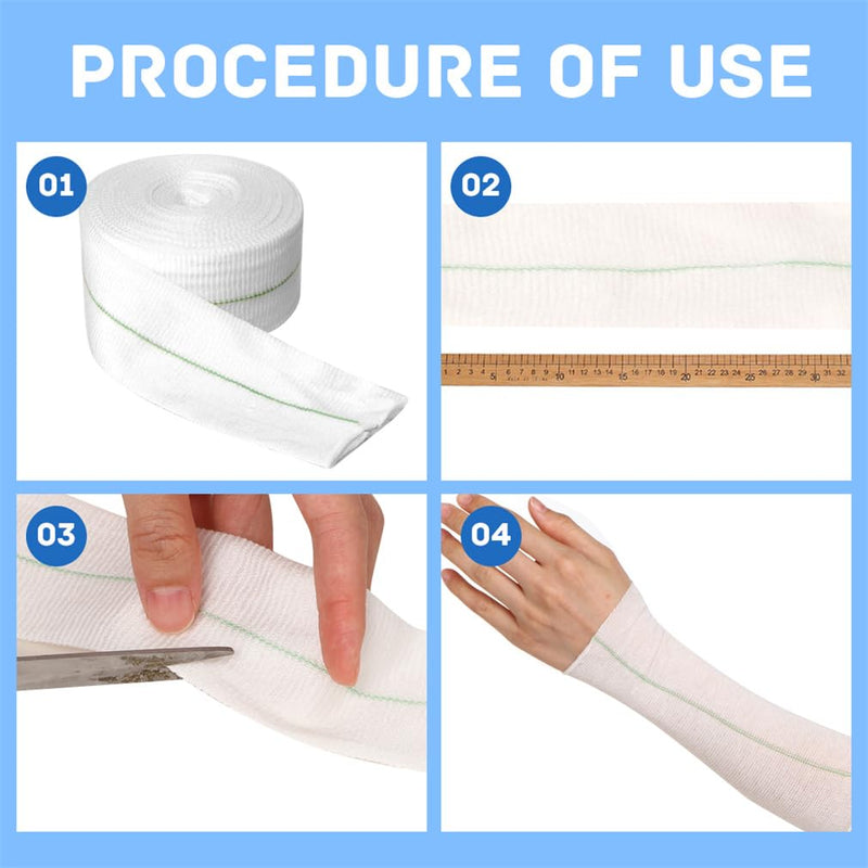 [Australia - AusPower] - Tubular Elastic Sport Bandage 2inch x 32.8 Feet Reusable Sleeve Stretch Dressing Retainer Gauze Stockinette Tubing for Arm Knees Legs 