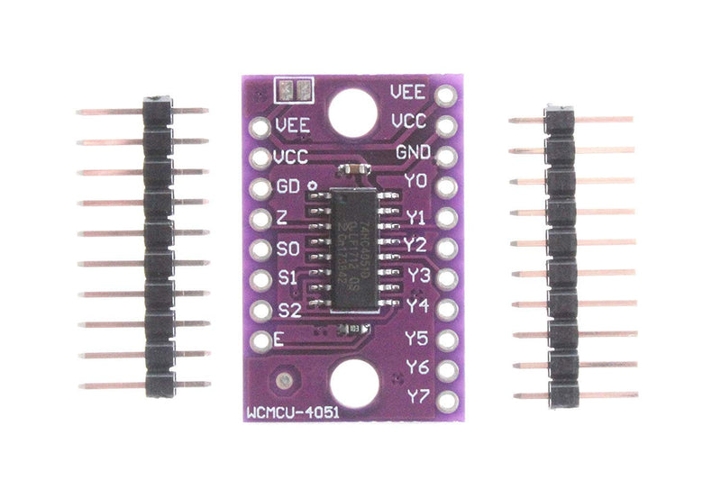 DollaTek 3pcs 74HC4051 8-Channel Multiplexer Multiplexer Selection Module
