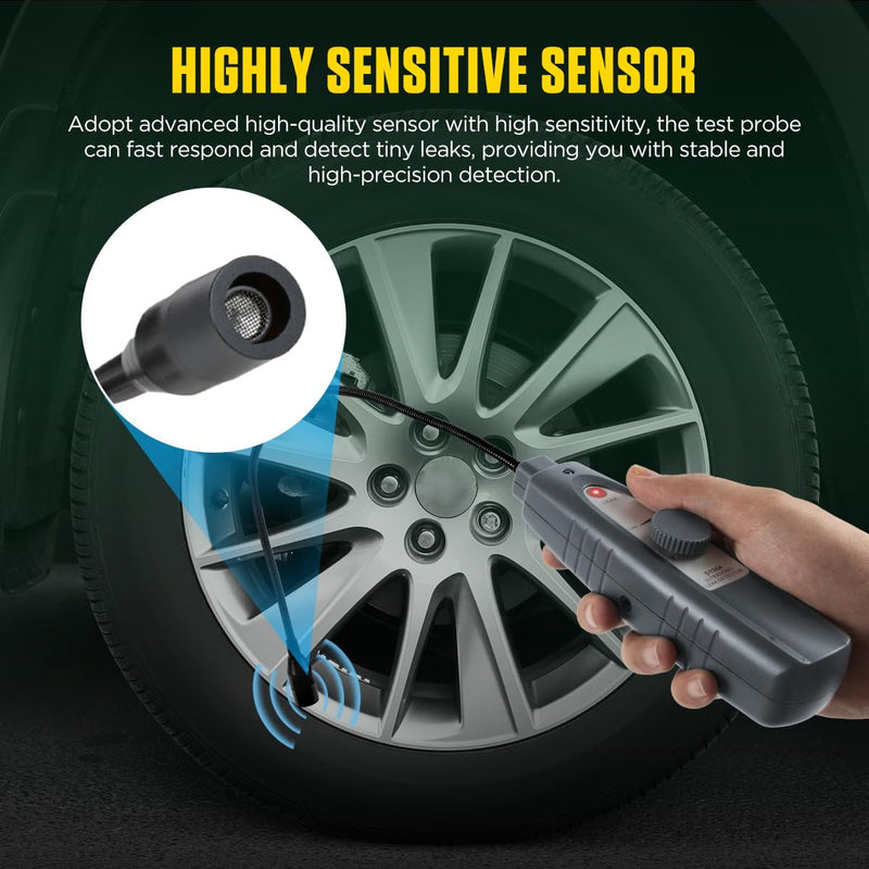 [Australia - AusPower] - Ultrasonic Leak Detector 40KHz±2KHz Air Leak Detector Sensitivity Adjustable Automotive Stethoscope, Leak Detection Tools with Sound&Light Alarm, Sensitive Sensor,420MM Probe,Foldable Headset,Handbag 