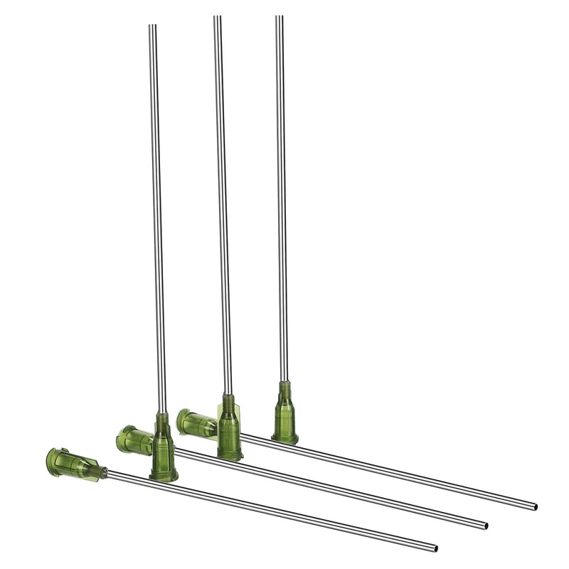 [Australia - AusPower] - 20 Pieces 4 Inch Blunt Tip Dispensing Needle with Luer Connector Industrial Syringe with Luer Connector Needles Applicator Needles (14 GA) 
