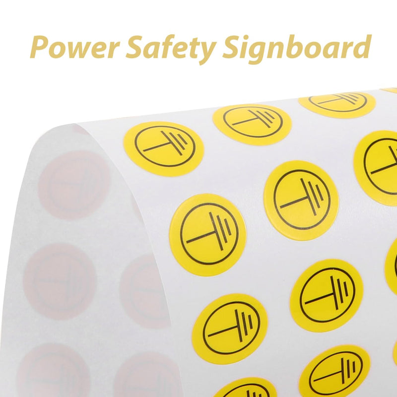 STOBAZA 800 Pcs Grounding Symbol Stickers Electrical Warning Labels Durable Protective Ground Warning Decals for Industrial Machinery Safety