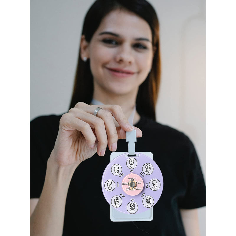 [Australia - AusPower] - Midwife Fetal Position Tool, Midwife Gifts, Doula Supplies, Fetal Position Wheel, Childbirth Education Tools, Badge Buddies for Nurse, Fetal Position Wheel for Student Midwife Doctor Doula 