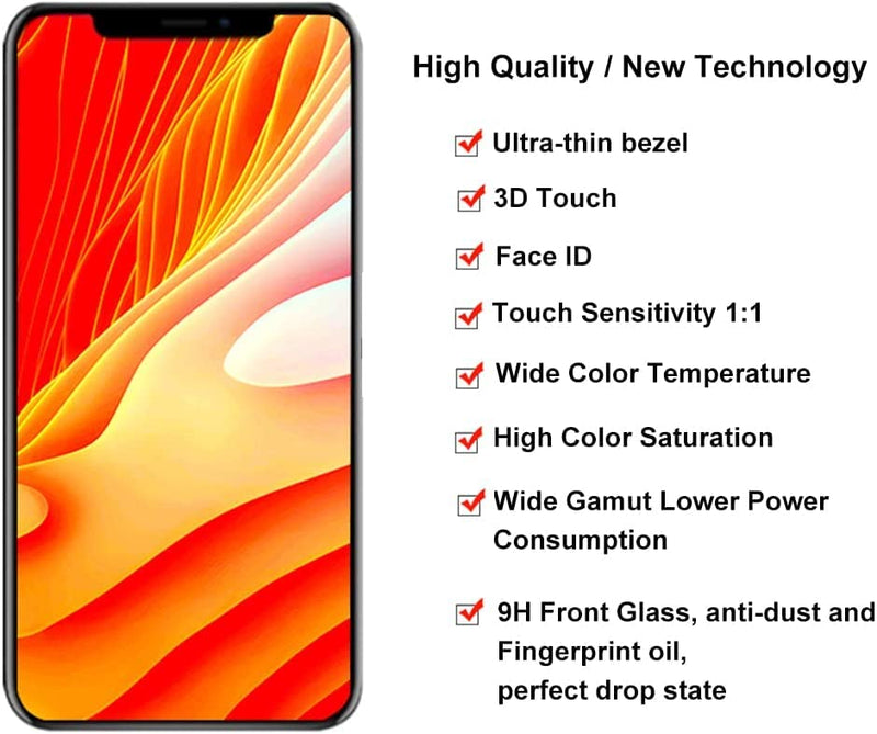 [Australia - AusPower] - for iPhone 11 Pro Max Screen Replacement 6.5 inch LCD Display 3D Touch Digitizer Frame Assembly Full Repair Kit with Repair Tools, Screen Protector, Instructions 