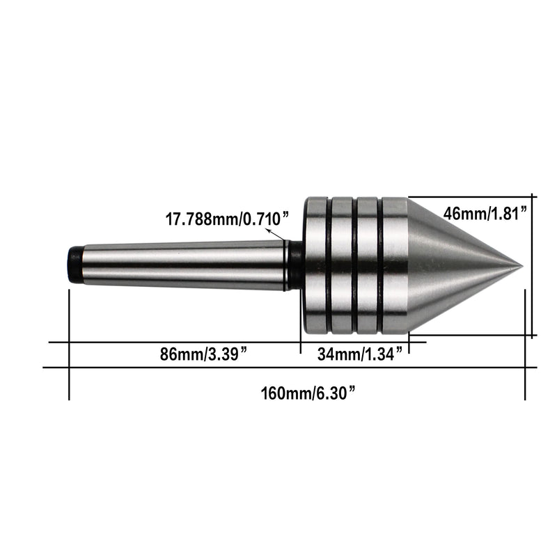 TEXALAN(R) Heavy Duty Live Tailstock Center (#2 Morse Taper) #2 Morse Taper