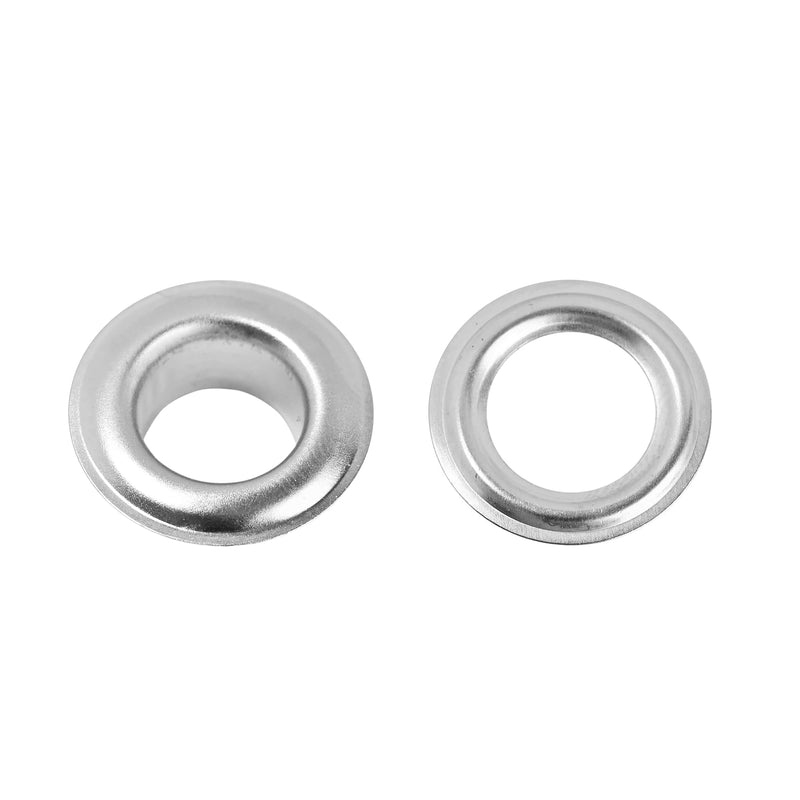 [Australia - AusPower] - KING PIECES 1000pcs Grommets 3/8 Inch (10mm) Washers and Grommets Kit for Grommet Tool, Banner & Posters Metal Grommets Eyelets for Fabric Clothes Leather Belt Punching Silver 1000pcs 3/8 Inch 