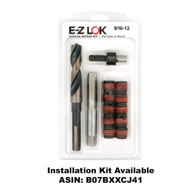[Australia - AusPower] - E-Z Lok Externally Threaded Insert, C12L14 Carbon Steel, Meets AISI 12L14, 9/16"-12 Internal Threads, 3/4"-10 External Threads, 0.656" Length, Made in US (Pack of 5) 