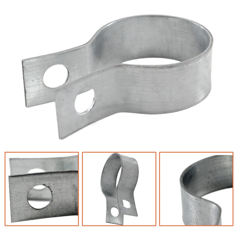 [Australia - AusPower] - 12 Pack Brace Bands Chain Link Fence, Galvanized Steel Chain Link Brace Band Use for 1-3/8" Outside Diameter Post/Pipe, Gate, Fences Panels 12 