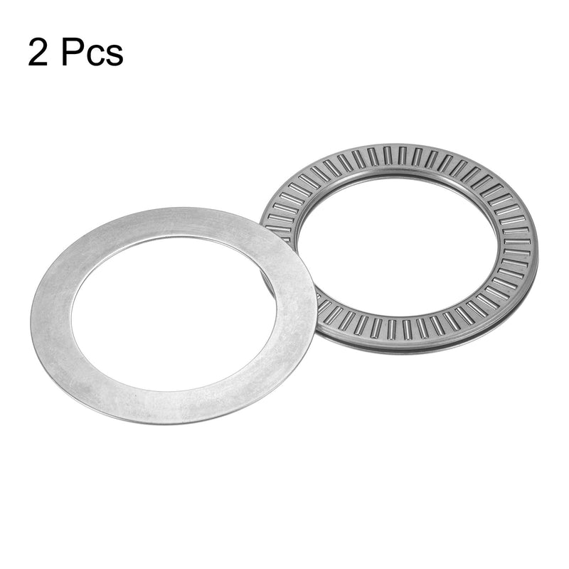 [Australia - AusPower] - uxcell NTA2840 Thrust Needle Roller Bearings with Washers 1-3/4" Bore 2-1/2" OD 5/64" Thickness 2pcs 1-3/4" x 2-1/2" x 5/64" 