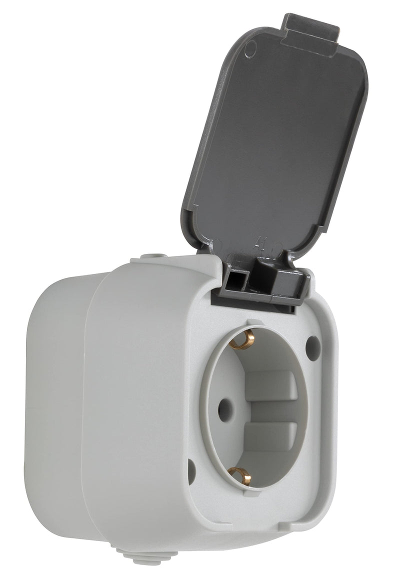 REV Ritter 10216 Socket Standard Grey IP44 1 x socket
