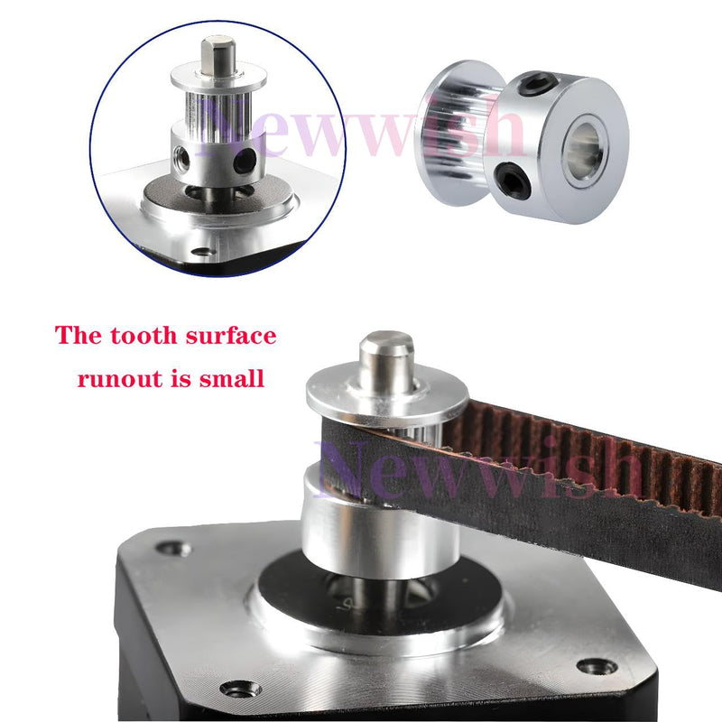 [Australia - AusPower] - GT2 Pulley 20 Teeth 8mm Bore Width 6mm 20T Timing Pulley Wheel 8mm Bore for 6mm Width GT2 Timing Belt for 3D Printer,CNC.(10pcs) GT2 Pulley 6mm Width 20T Bore 8mm 