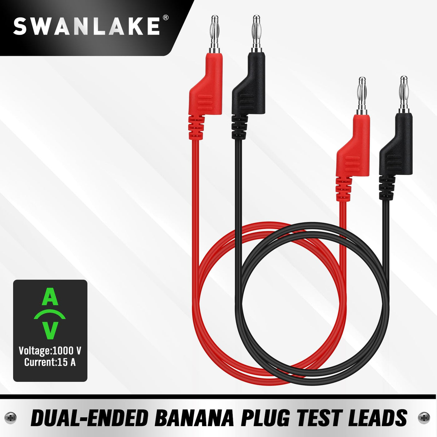 Promo 2x 4mm Banana Plug Test Lead Kit for Multimeter Test Probes 20-in Promo 2x 4mm Banana Plug Test Lead Kit for Multimeter Test Probes 20-in