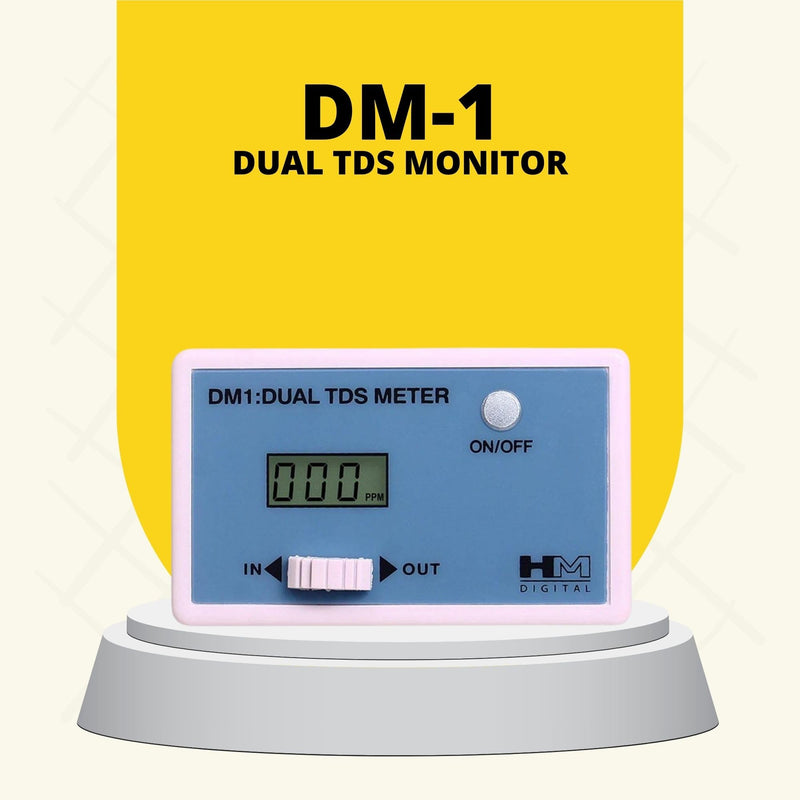 [Australia - AusPower] - HM Digital DM-1 In-Line Dual TDS Monitor, 0-9990 ppm Range, +/- 2% Readout Accuracy,Blue & White 