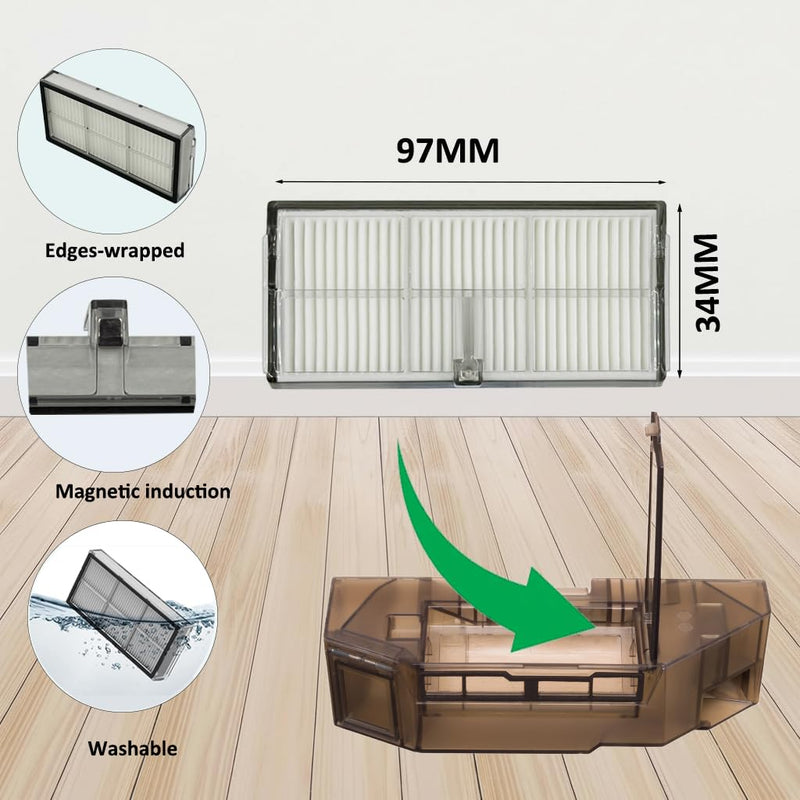Accessories for Dreame L10s Ultra Heat ONLY; X30 Ultra mops/Wipes X6; dust Bag X4; Filter HEPA X4; Main Brushes X2; Side Brushes X4 Spare Parts L10s Ultra Heat/X30