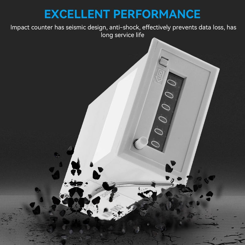 [Australia - AusPower] - Agatige Electromagnetic Counter, DC 12V 6-Digit Pulse Counter, Electromagnetic Frequency Counter, Pulse Counter, LCD Display, Frequency Counter, Pulse Signal Counter, Electromagnetic Counter 