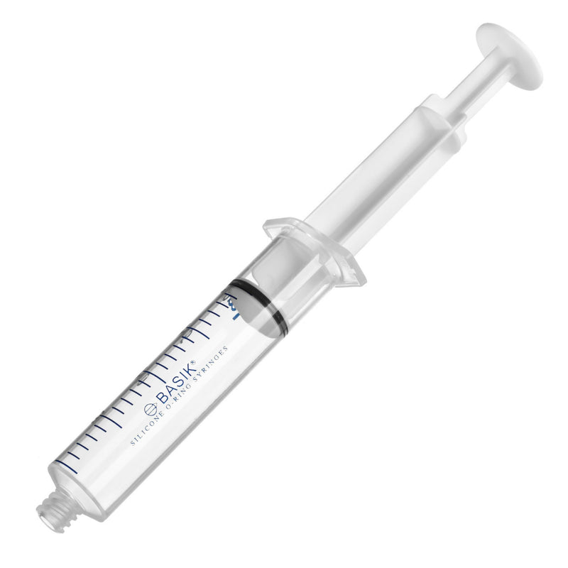 [Australia - AusPower] - BASIK Silicone O-Ring Syringes, 20cc Compatible With ENFIT Connections, 8-Pack with Caps, Reusable 